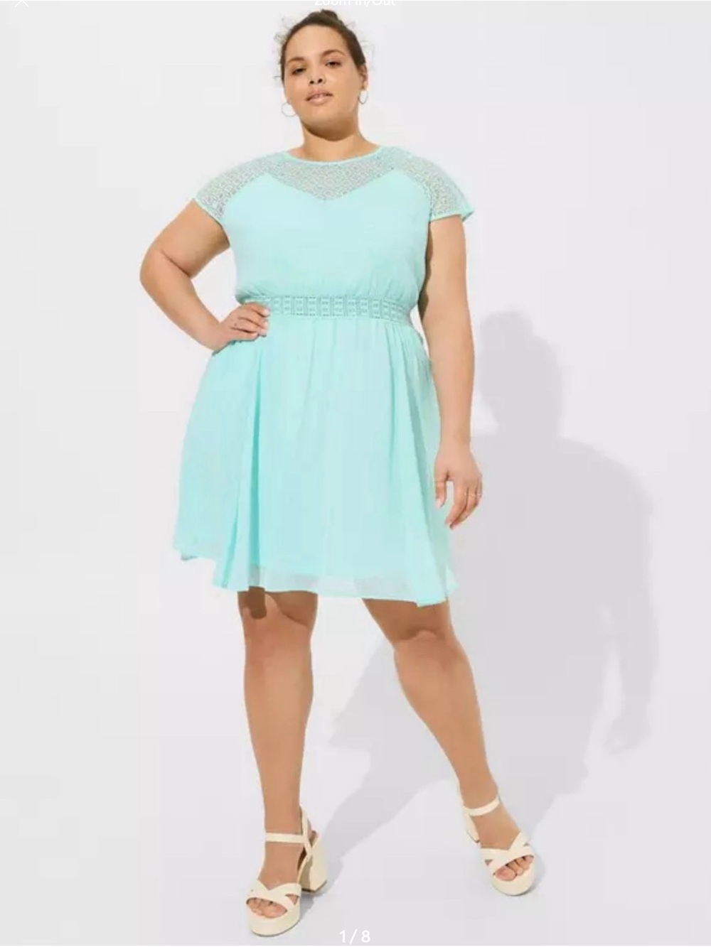 Torrid Mini Clip Dot Chiffon Mini Dress